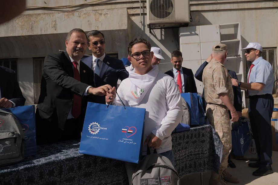 СоюзМаш передал гуманитарную помощь сирийским жителям и Ассоциации по борьбе с синдромом Дауна «Джузур» (Juzour Association for Down Syndrome).